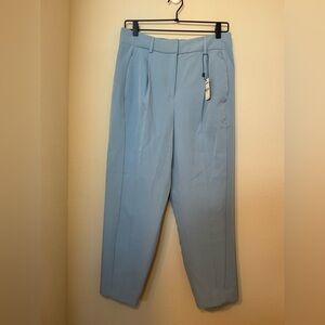 Express Light Blue High-Waist Tailored Pants